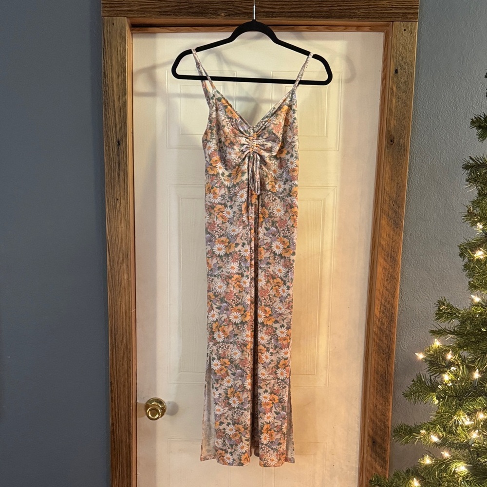 Floral Spaghetti Strap Maxi Dress